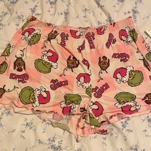 Pink Grinch pajama Shorts